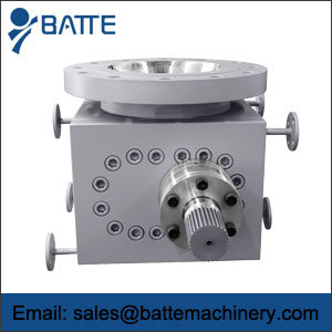 melt discharge pump for polymer production