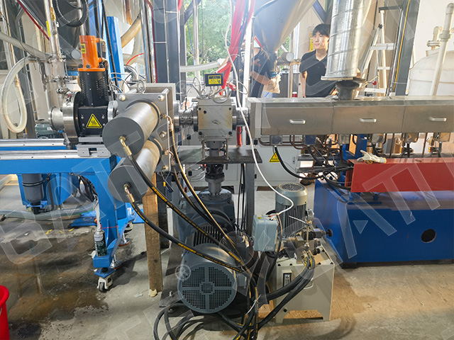 plastic granulation extrusion melt pump and screen changer